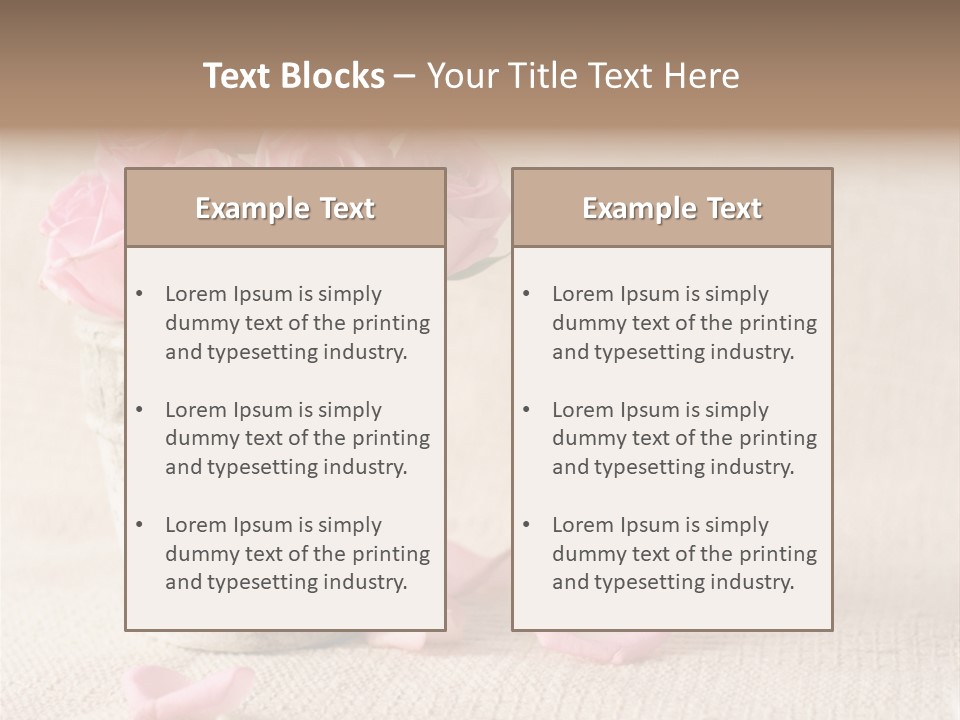 Rose Life Pink PowerPoint Template