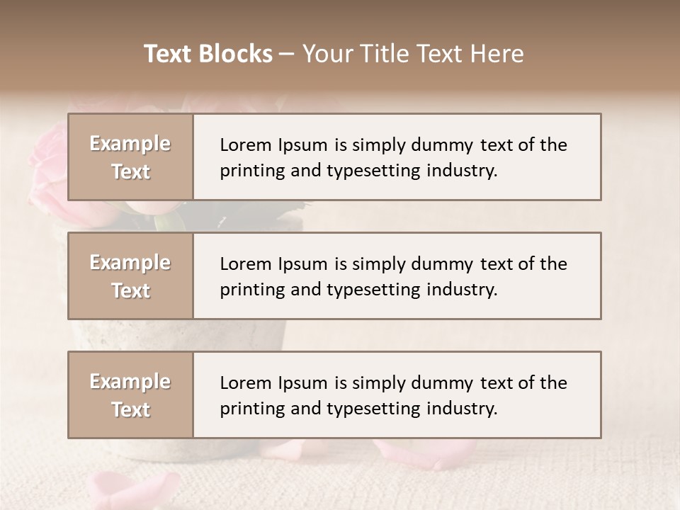 Rose Life Pink PowerPoint Template