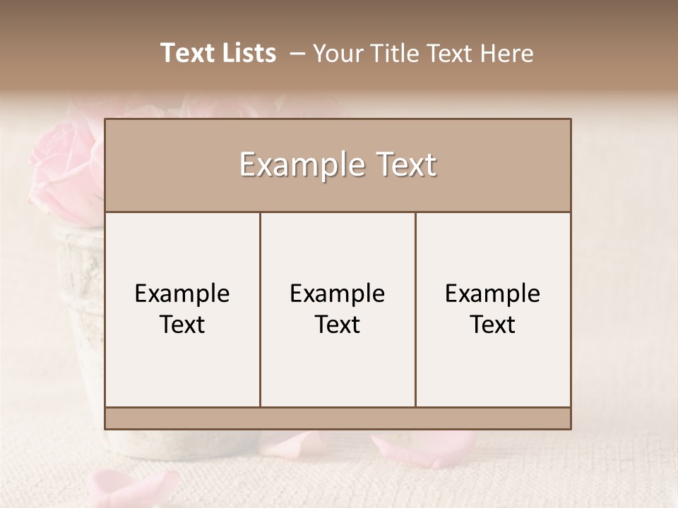 Rose Life Pink PowerPoint Template