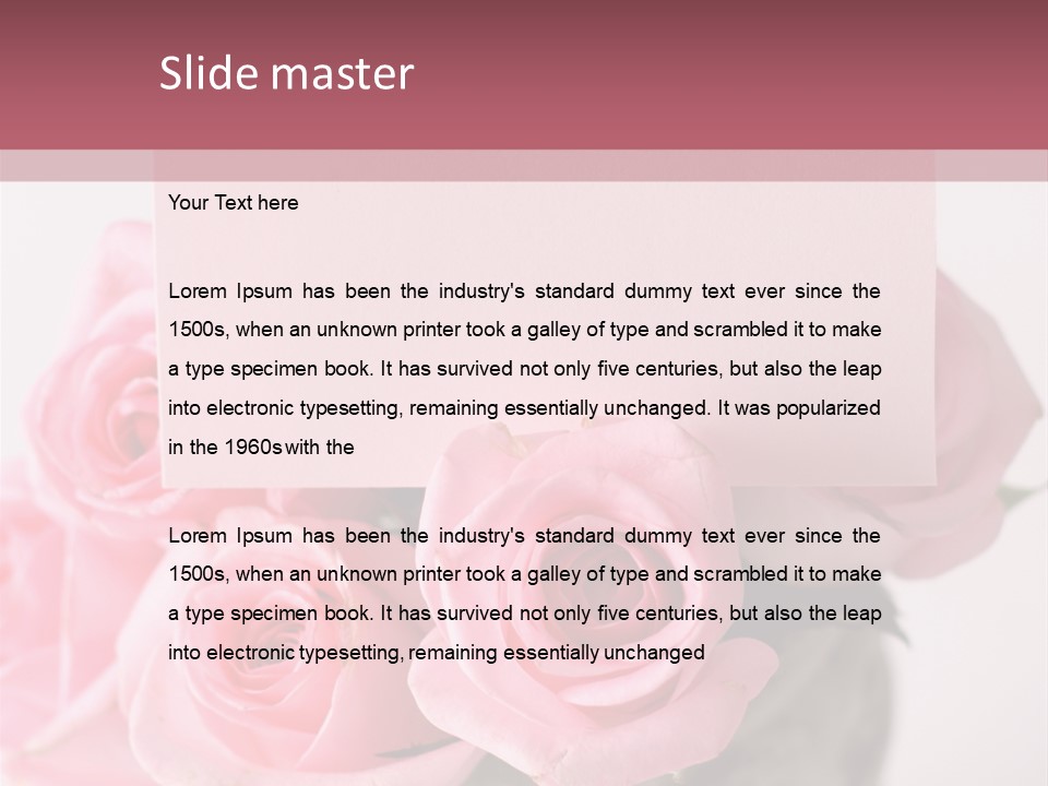 Bouquet Flower Tag PowerPoint Template