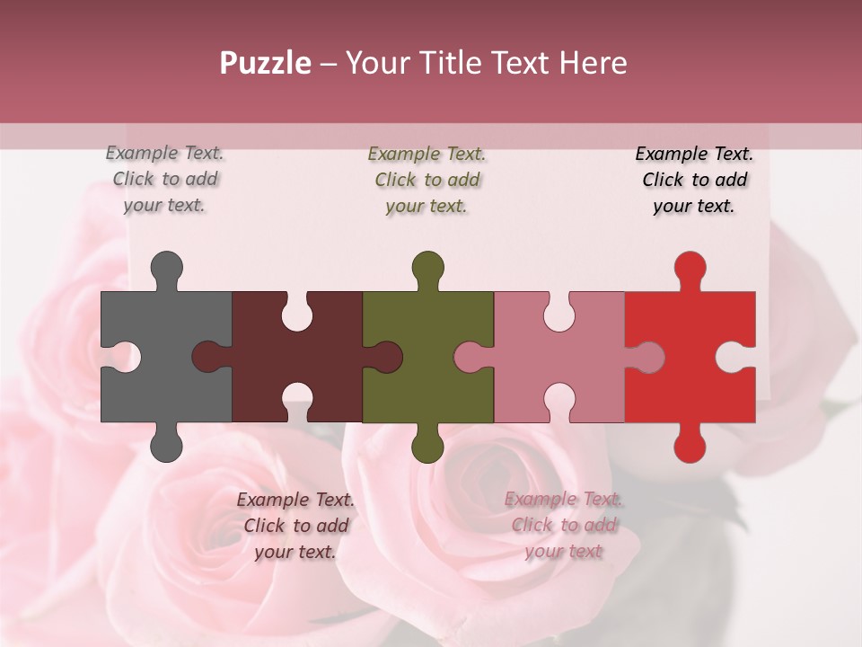 Bouquet Flower Tag PowerPoint Template