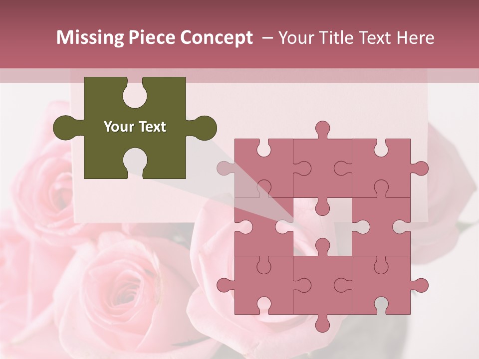 Bouquet Flower Tag PowerPoint Template