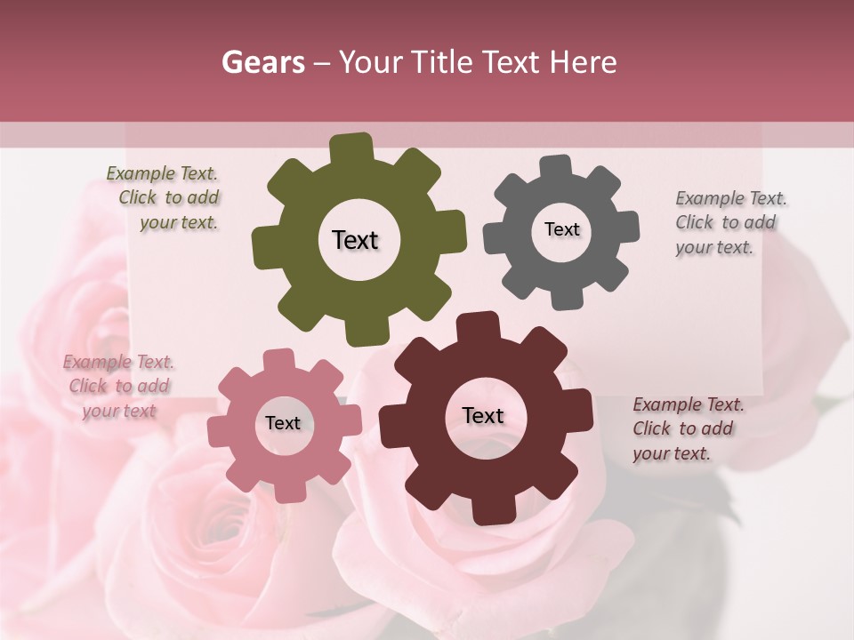 Bouquet Flower Tag PowerPoint Template