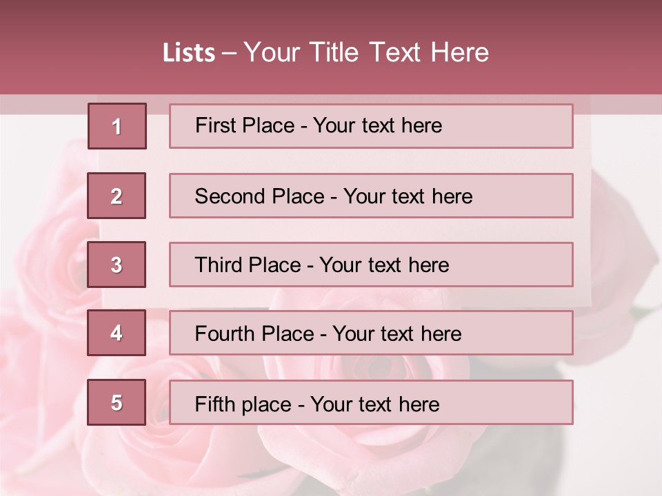 Bouquet Flower Tag PowerPoint Template