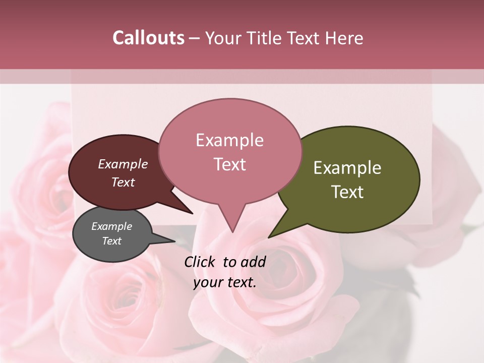 Bouquet Flower Tag PowerPoint Template