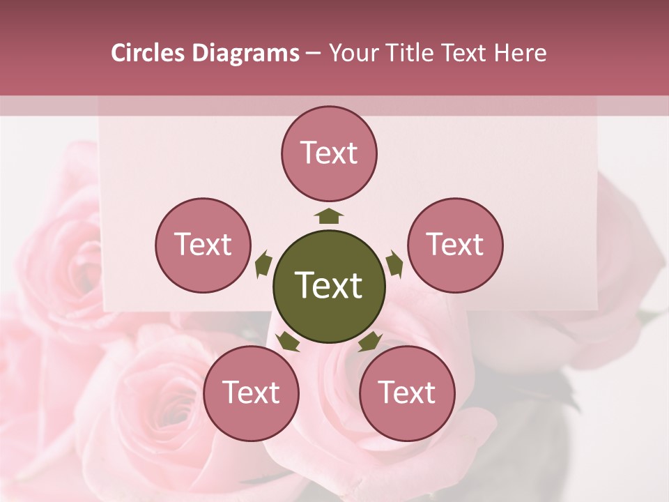Bouquet Flower Tag PowerPoint Template