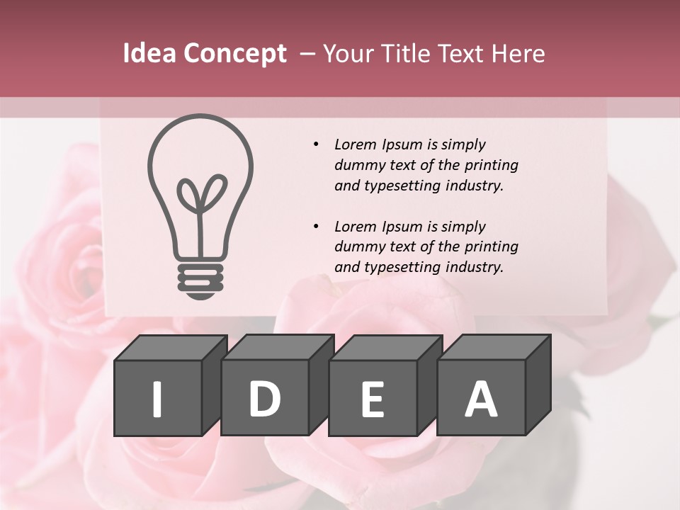 Bouquet Flower Tag PowerPoint Template