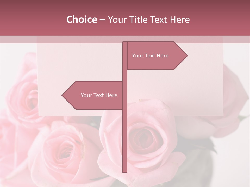 Bouquet Flower Tag PowerPoint Template