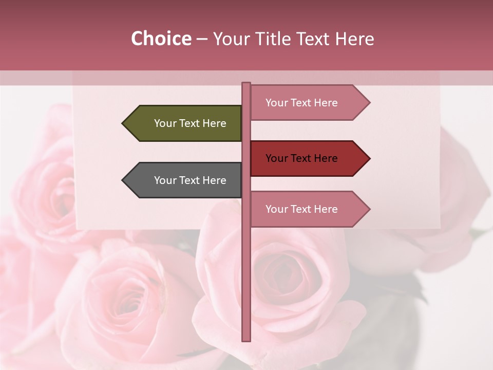 Bouquet Flower Tag PowerPoint Template