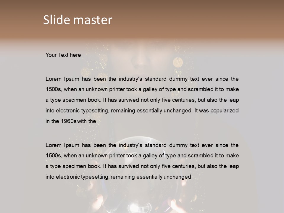 A Woman Holding A Crystal Ball In Her Hands PowerPoint Template