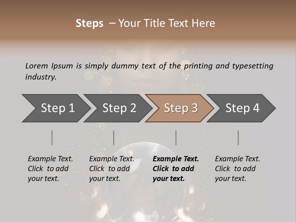 A Woman Holding A Crystal Ball In Her Hands PowerPoint Template
