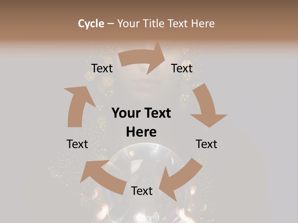 A Woman Holding A Crystal Ball In Her Hands PowerPoint Template