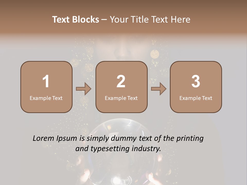 A Woman Holding A Crystal Ball In Her Hands PowerPoint Template