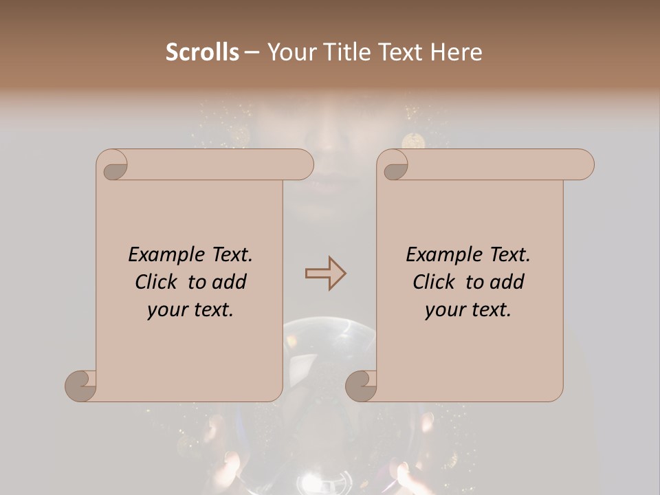 A Woman Holding A Crystal Ball In Her Hands PowerPoint Template