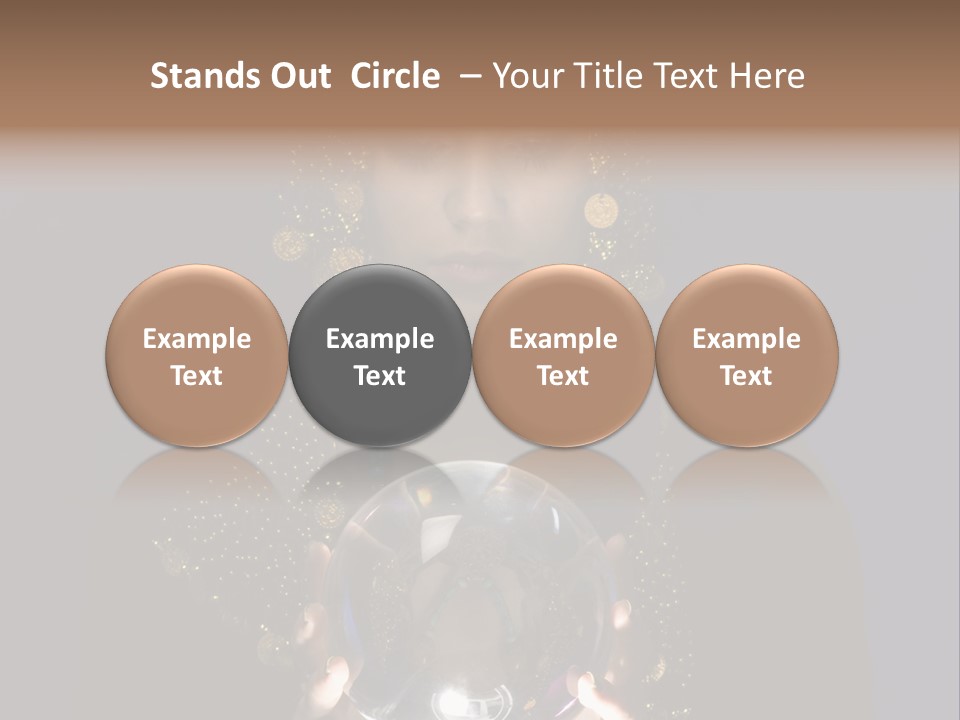 A Woman Holding A Crystal Ball In Her Hands PowerPoint Template