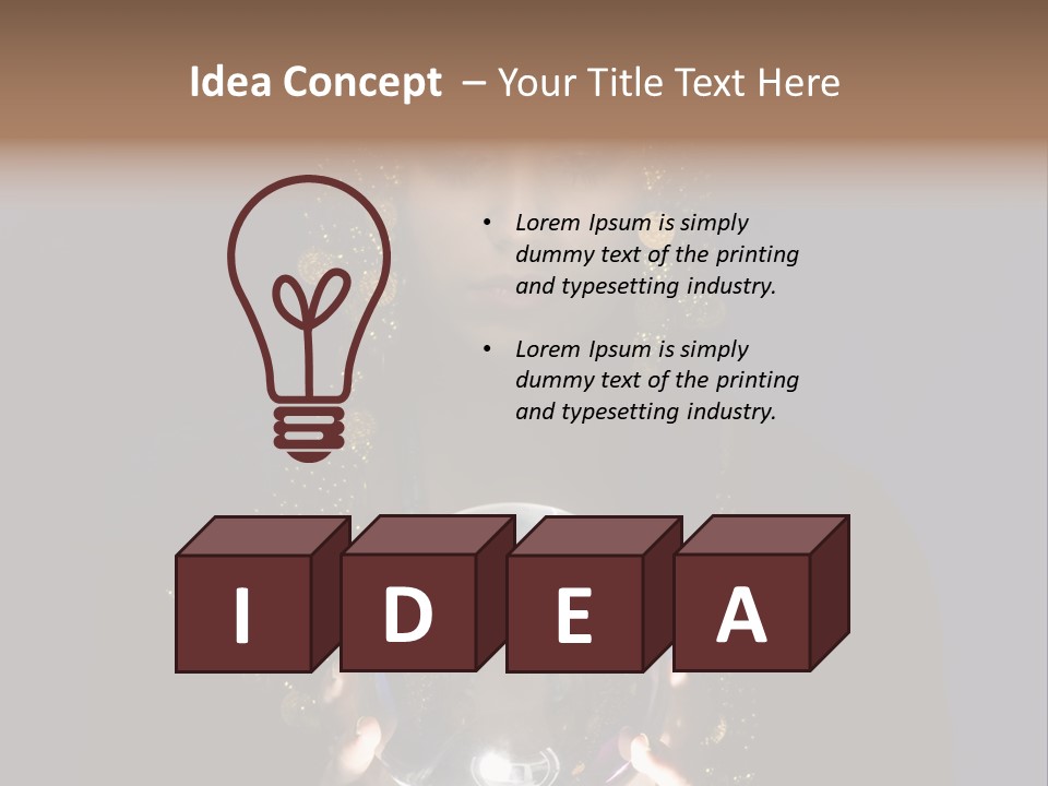 A Woman Holding A Crystal Ball In Her Hands PowerPoint Template