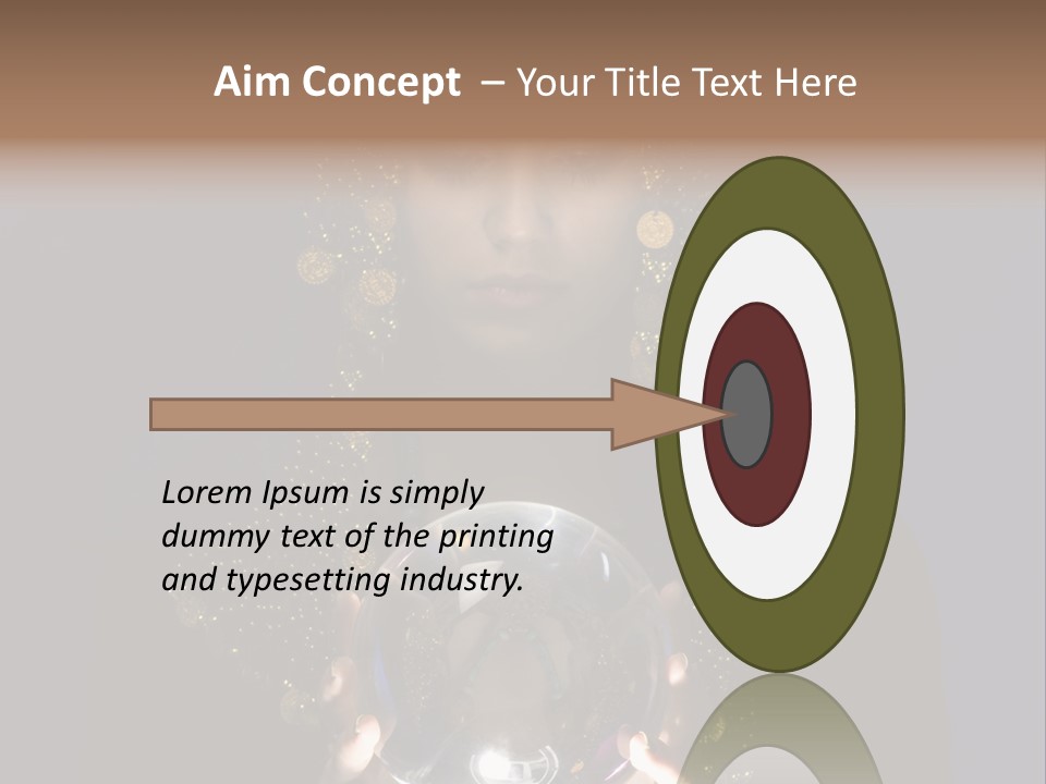 A Woman Holding A Crystal Ball In Her Hands PowerPoint Template