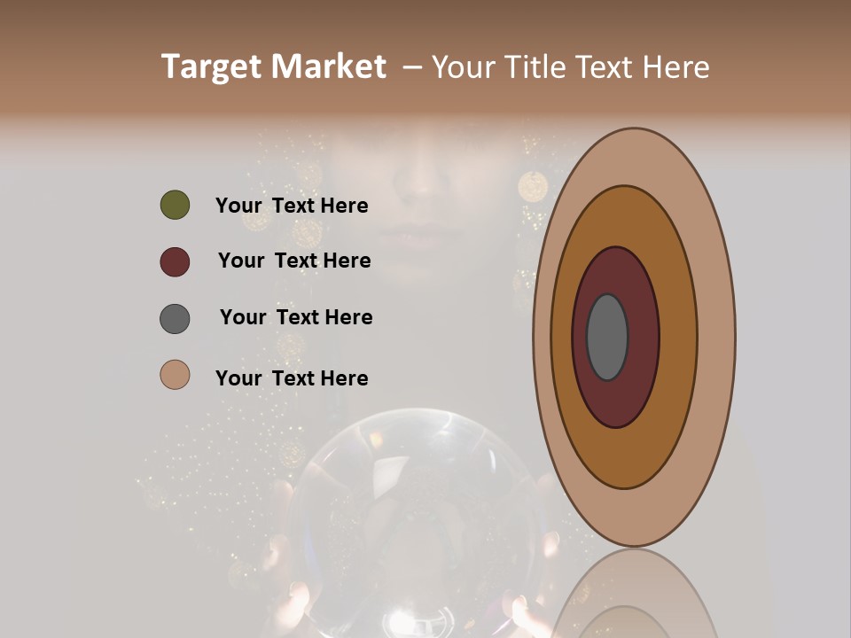 A Woman Holding A Crystal Ball In Her Hands PowerPoint Template
