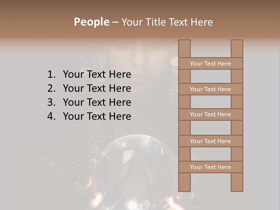 A Woman Holding A Crystal Ball In Her Hands PowerPoint Template