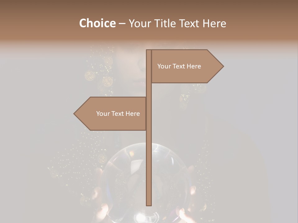 A Woman Holding A Crystal Ball In Her Hands PowerPoint Template