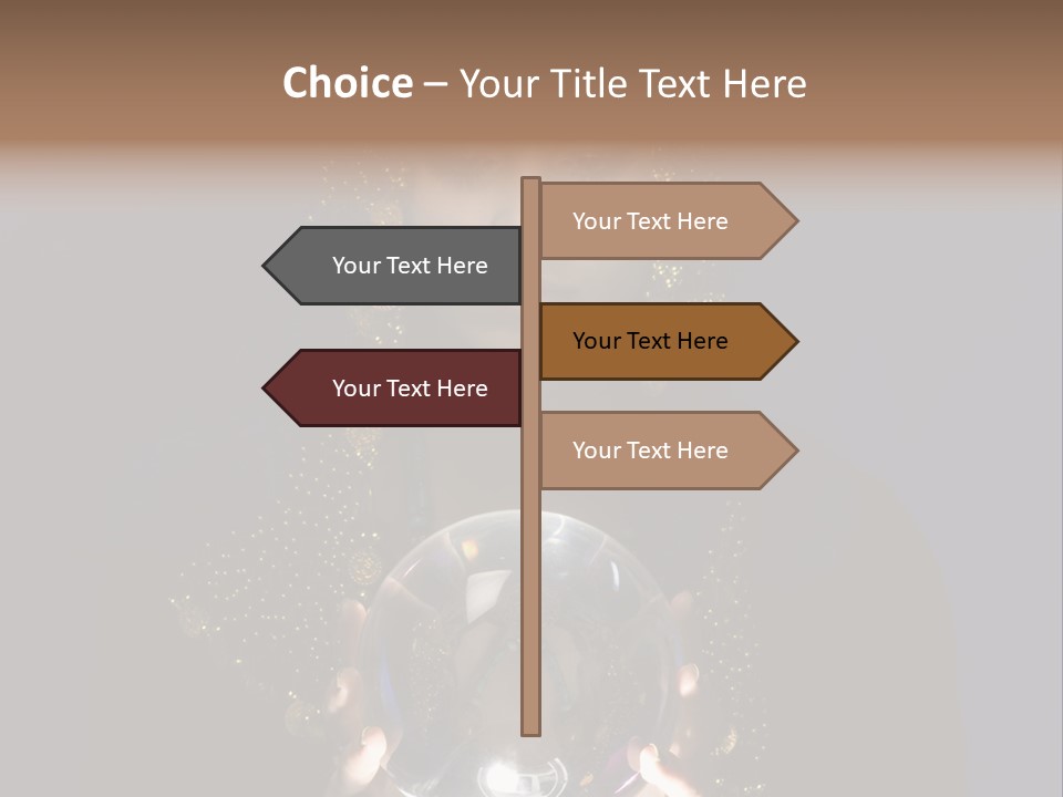 A Woman Holding A Crystal Ball In Her Hands PowerPoint Template