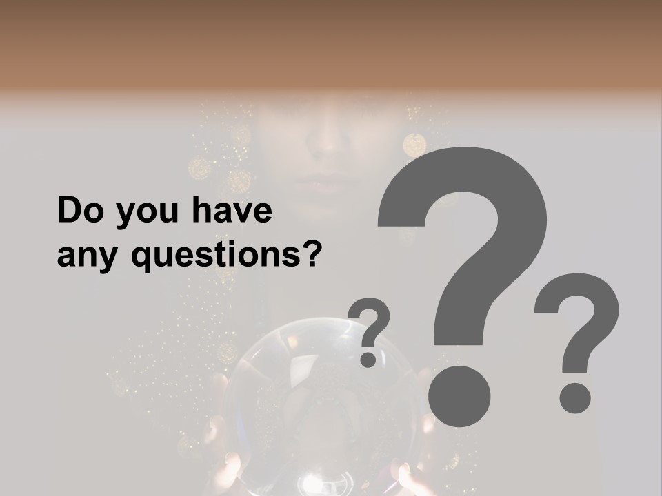 A Woman Holding A Crystal Ball In Her Hands PowerPoint Template