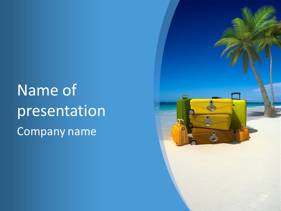 Baggage Red Wave PowerPoint Template