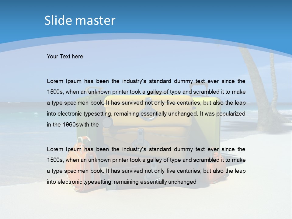 Baggage Red Wave PowerPoint Template