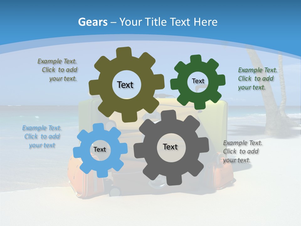 Baggage Red Wave PowerPoint Template