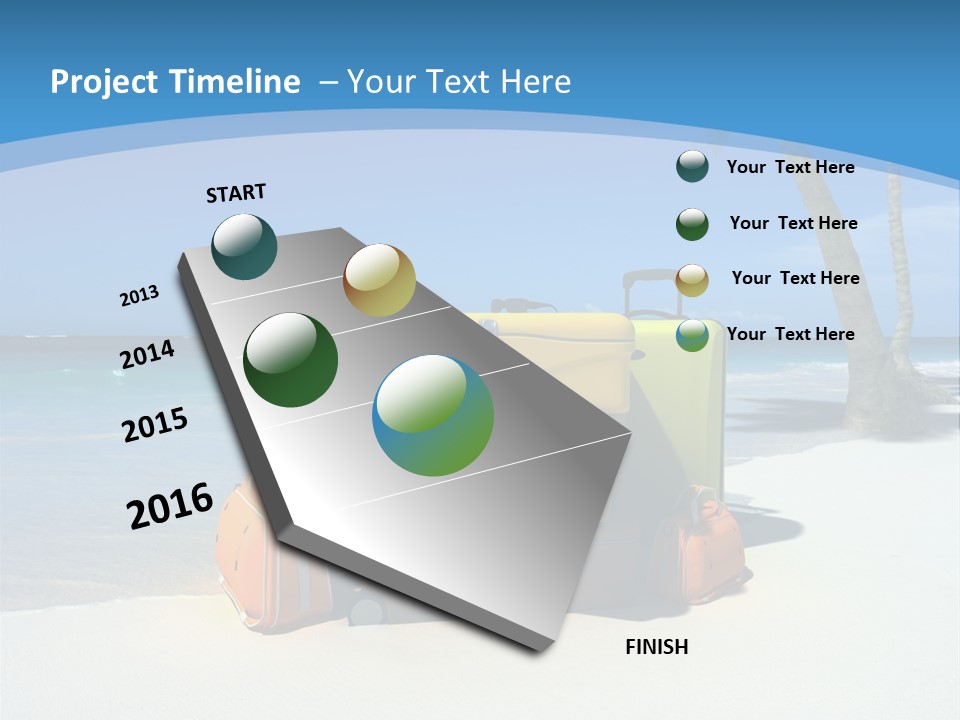 Baggage Red Wave PowerPoint Template