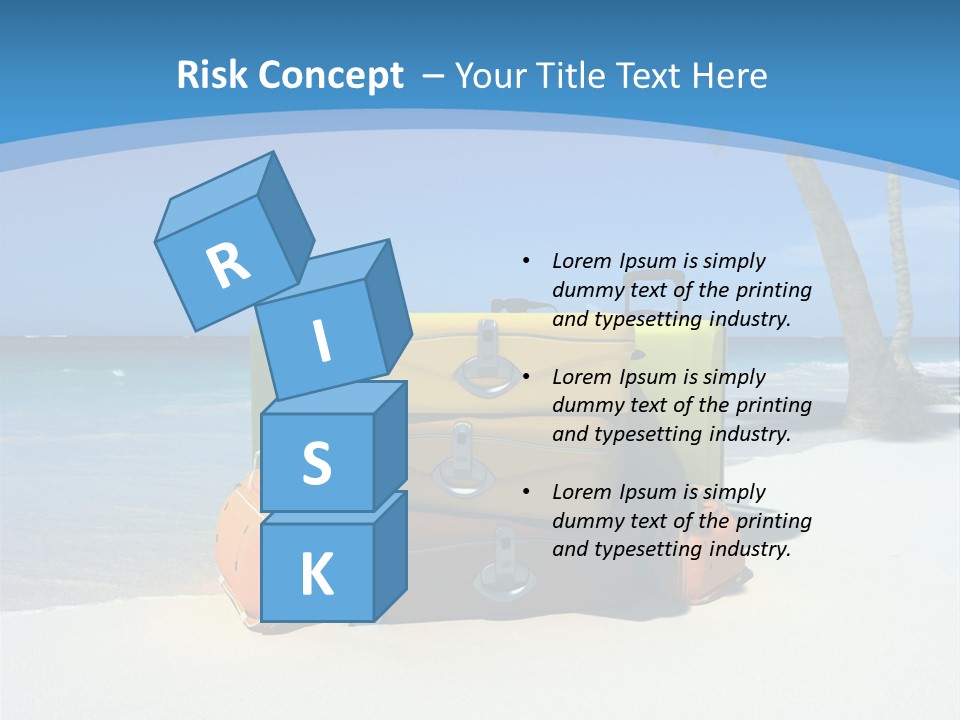 Baggage Red Wave PowerPoint Template