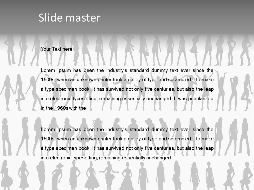 Vectors Sexy Fashion PowerPoint Template