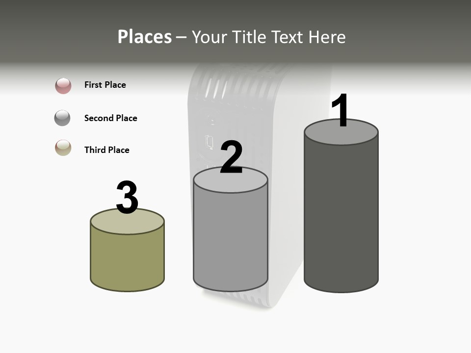 A Desktop Computer With A White Background PowerPoint Template