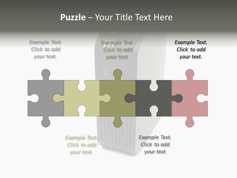 A Desktop Computer With A White Background PowerPoint Template