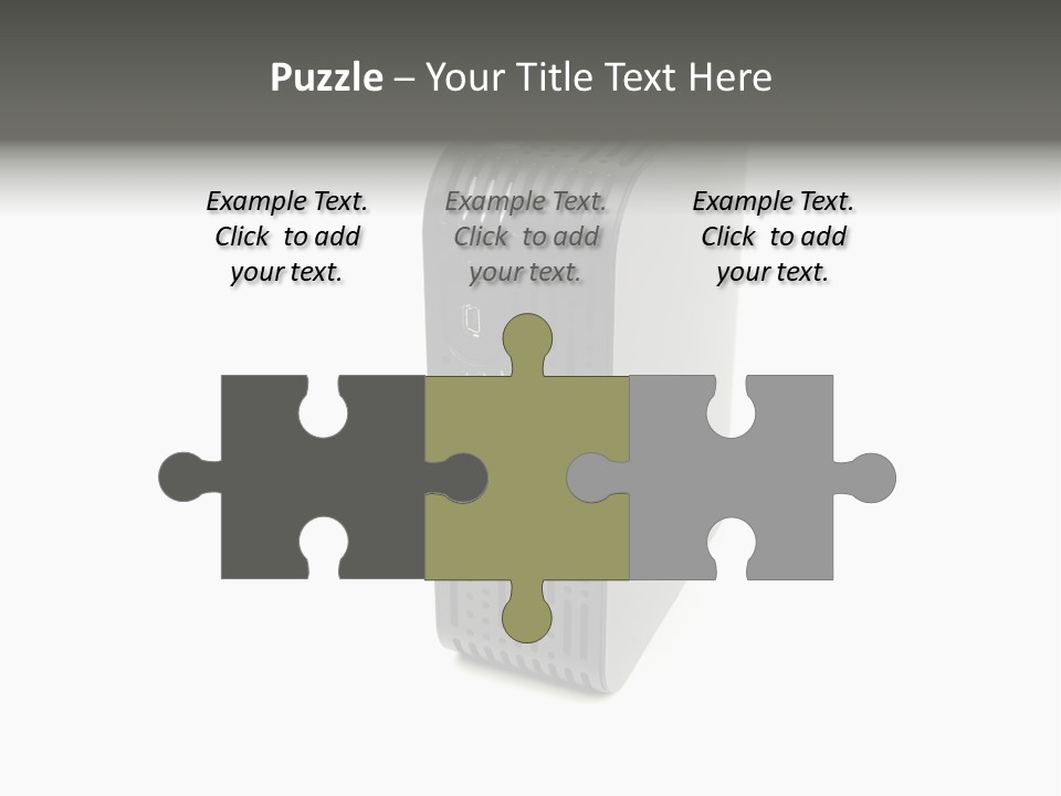 A Desktop Computer With A White Background PowerPoint Template