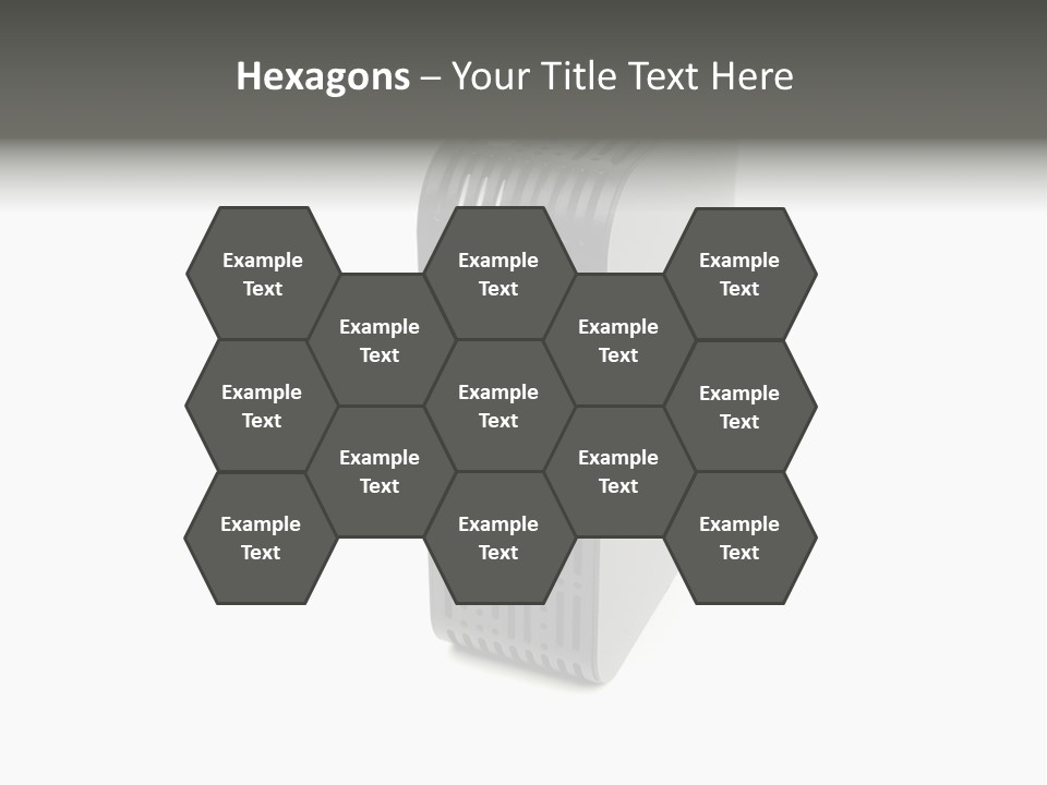 A Desktop Computer With A White Background PowerPoint Template