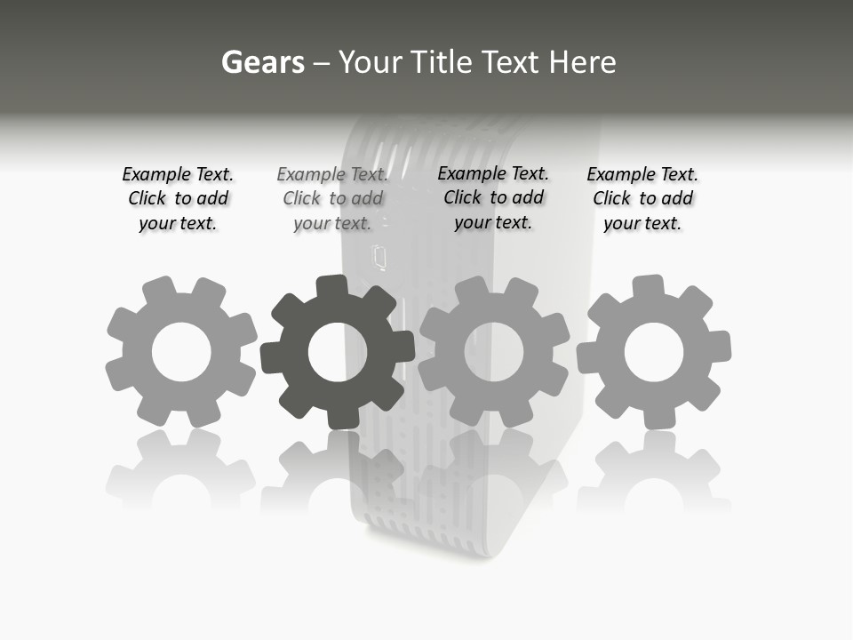 A Desktop Computer With A White Background PowerPoint Template