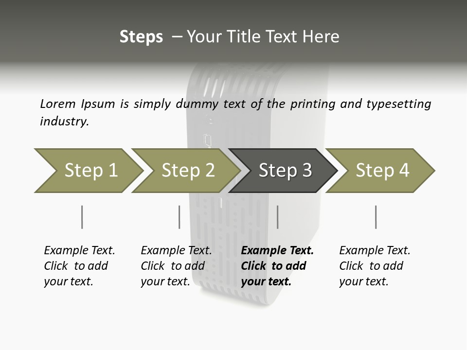 A Desktop Computer With A White Background PowerPoint Template