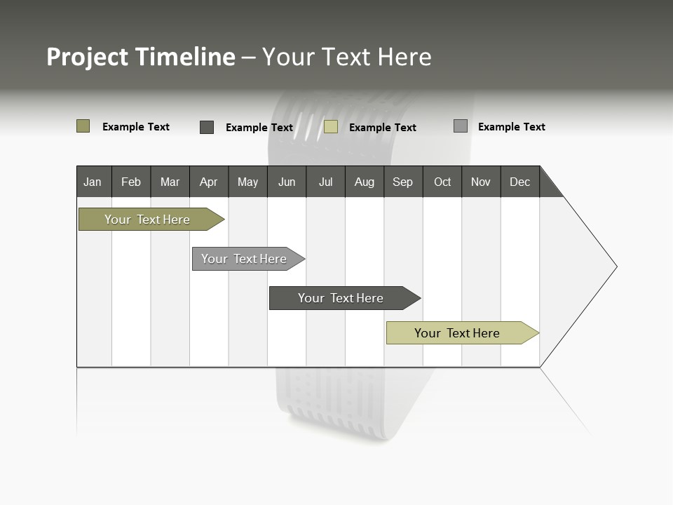 A Desktop Computer With A White Background PowerPoint Template