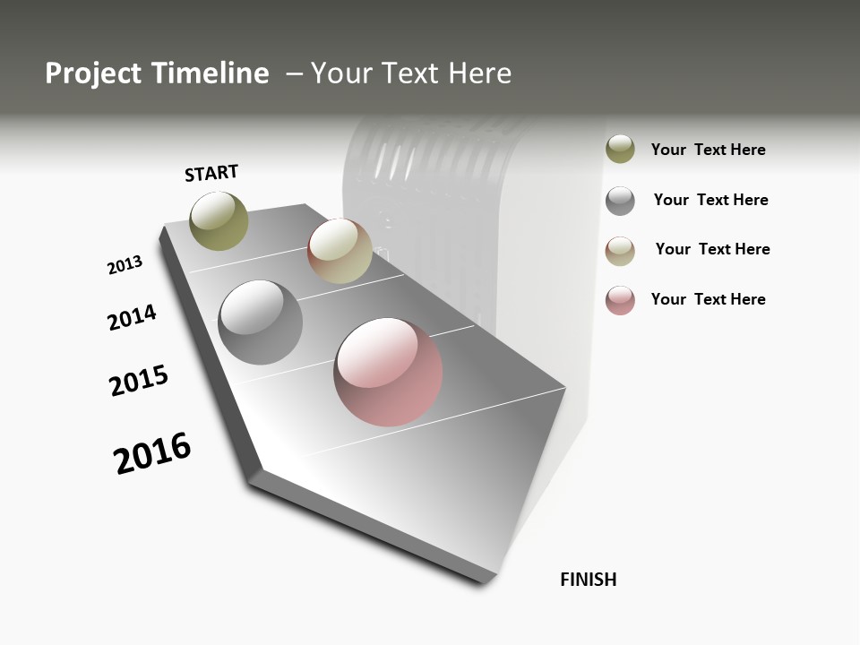 A Desktop Computer With A White Background PowerPoint Template