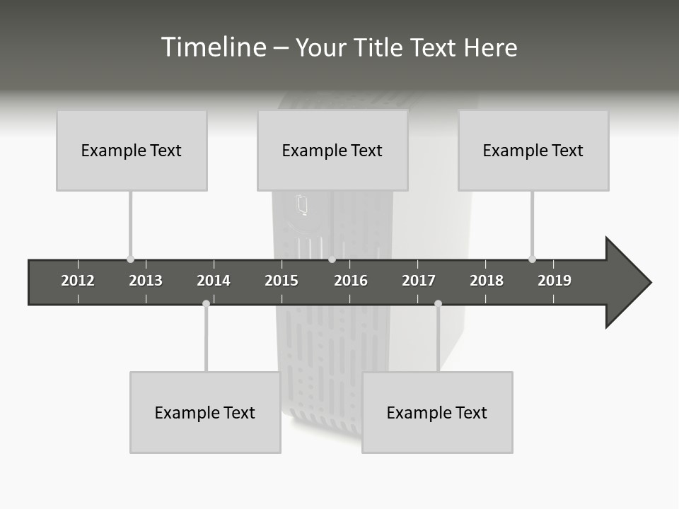 A Desktop Computer With A White Background PowerPoint Template