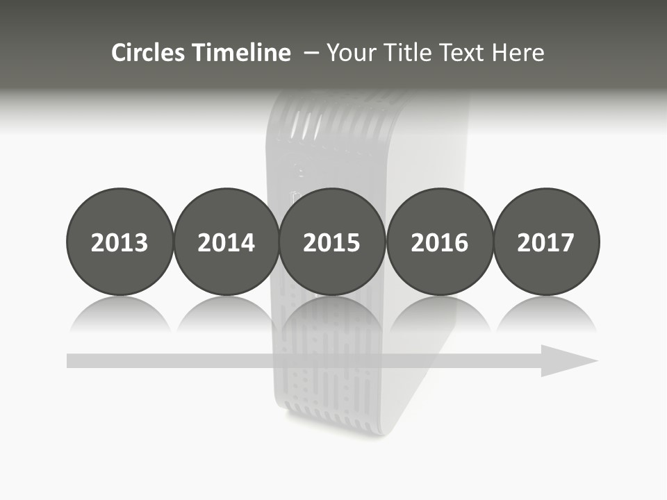 A Desktop Computer With A White Background PowerPoint Template