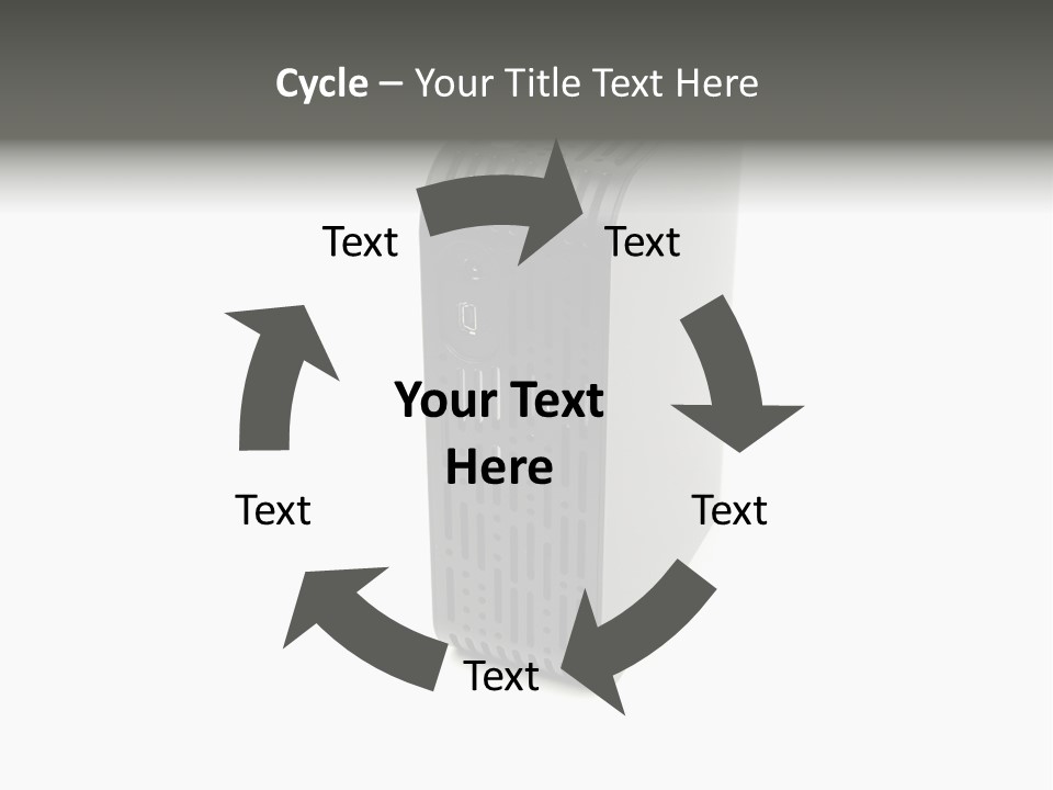 A Desktop Computer With A White Background PowerPoint Template