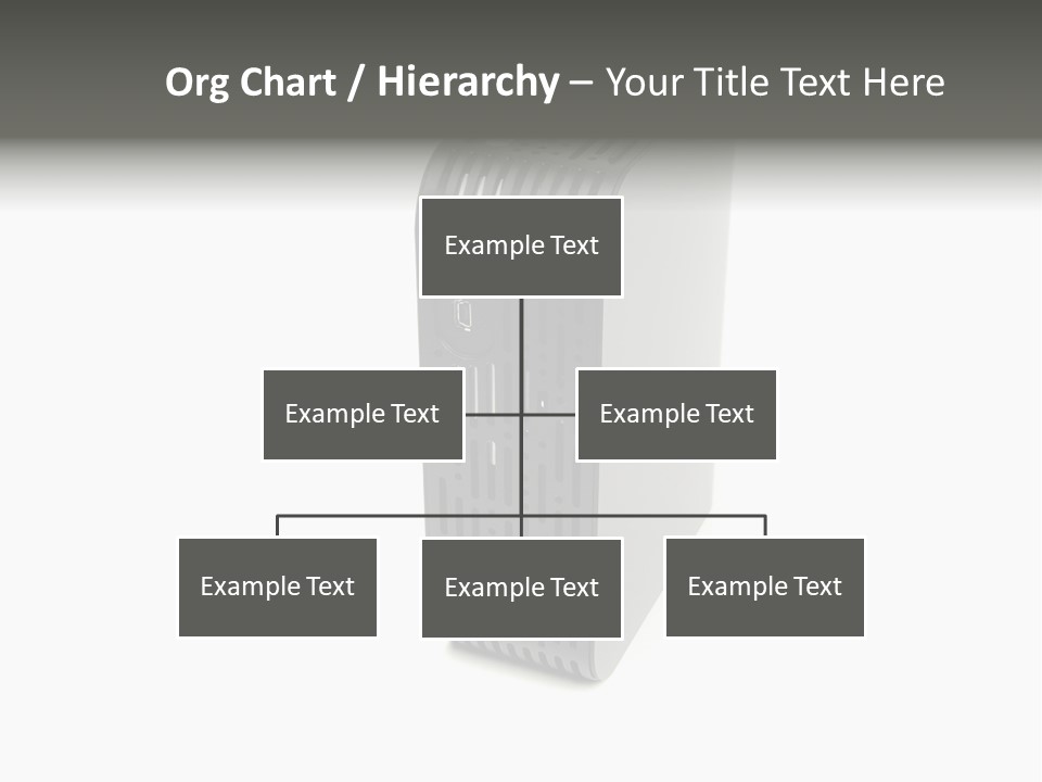 A Desktop Computer With A White Background PowerPoint Template