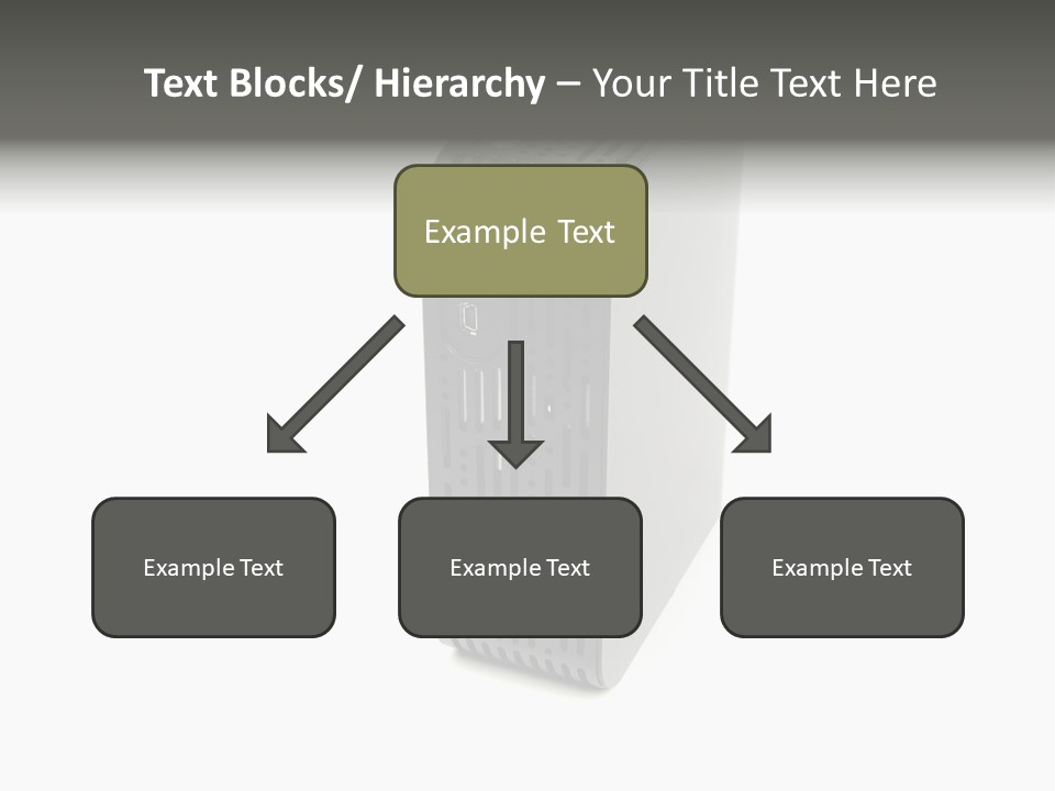 A Desktop Computer With A White Background PowerPoint Template