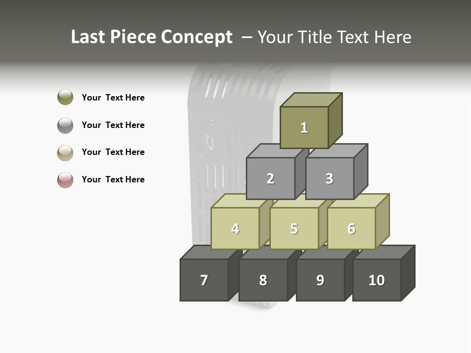 A Desktop Computer With A White Background PowerPoint Template