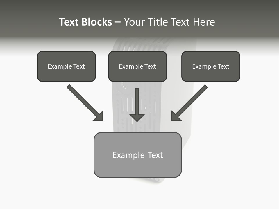 A Desktop Computer With A White Background PowerPoint Template