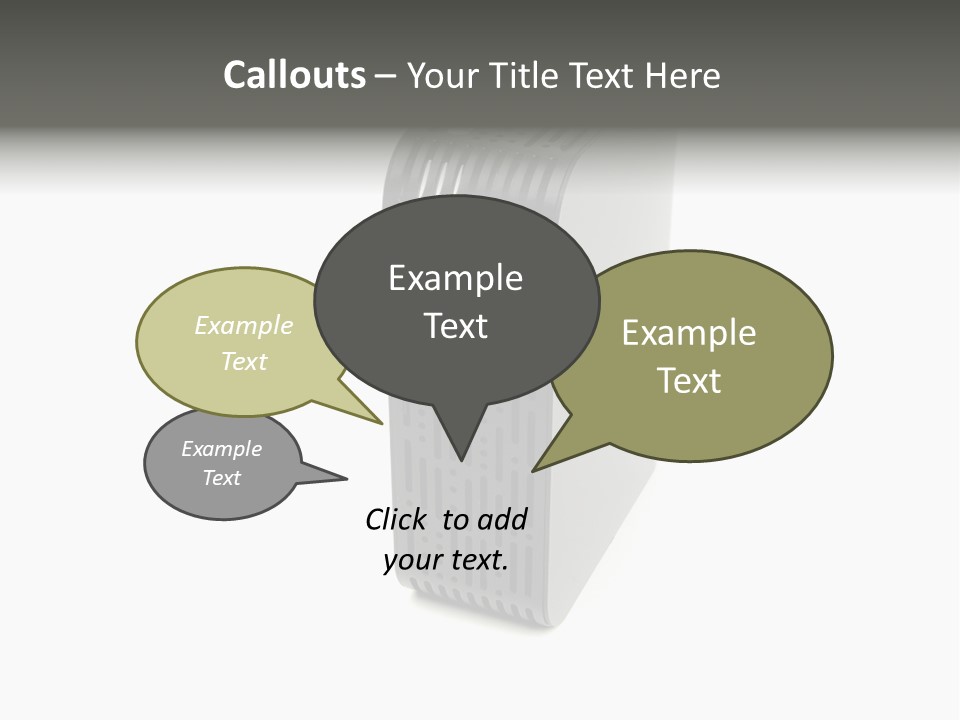 A Desktop Computer With A White Background PowerPoint Template
