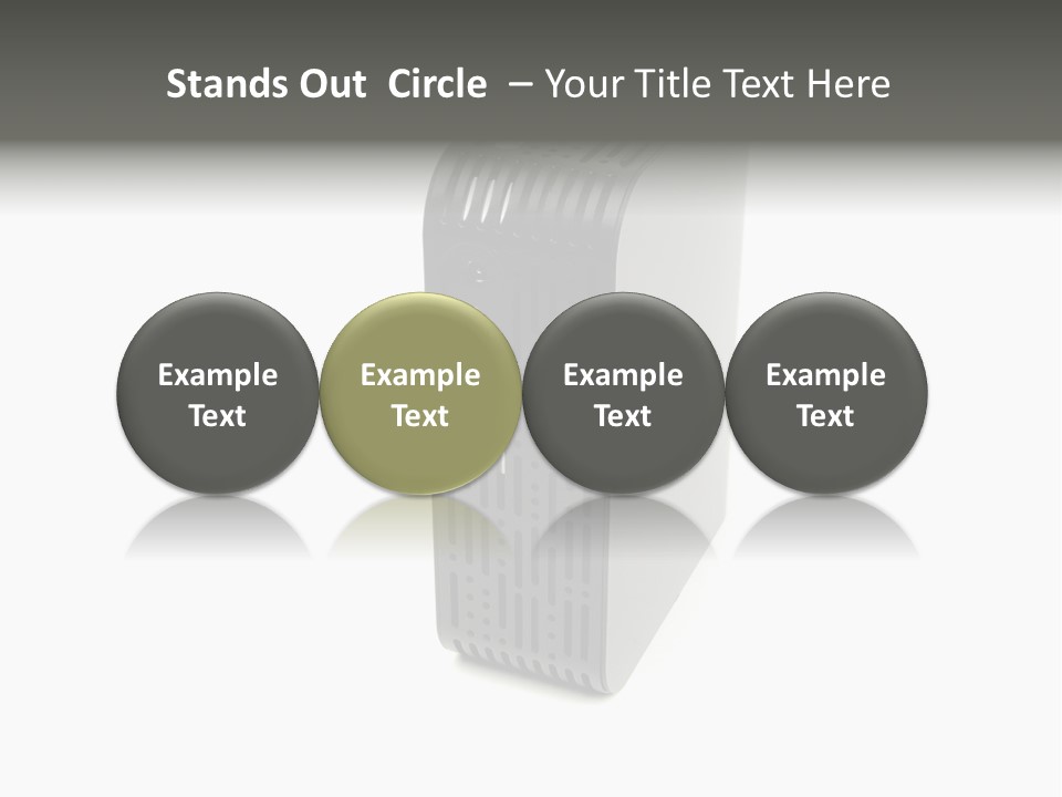 A Desktop Computer With A White Background PowerPoint Template