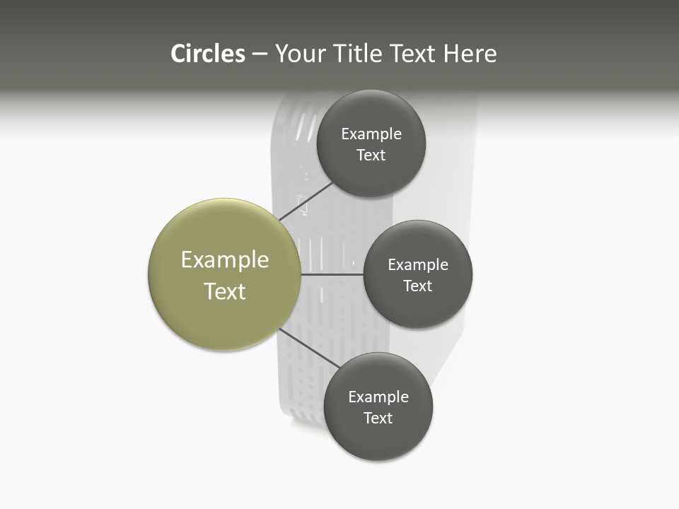 A Desktop Computer With A White Background PowerPoint Template